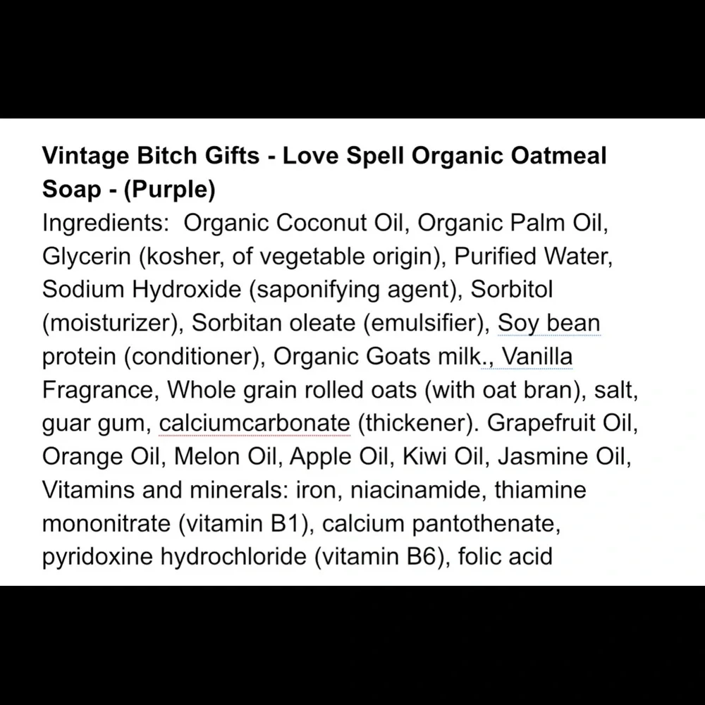VintageBitch Gifts Handmade Love Spell Organic Oatmeal Mini Soaps